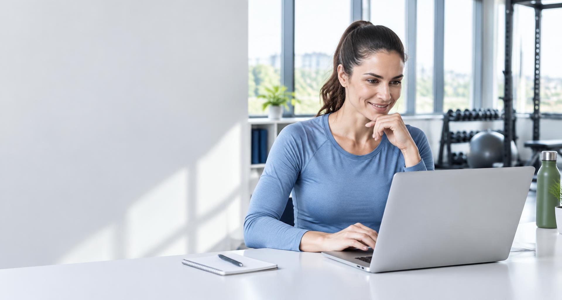 Coach beim Prüfen von Kundenantworten am Laptop